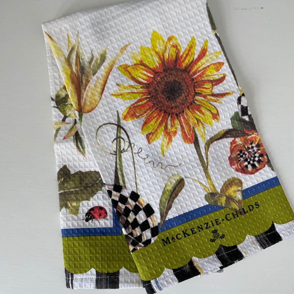 MacKenzie Childs Sunflower Dish Towel